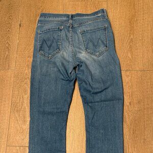 MOTHER Mid Rise Dazzler Ankle Fray